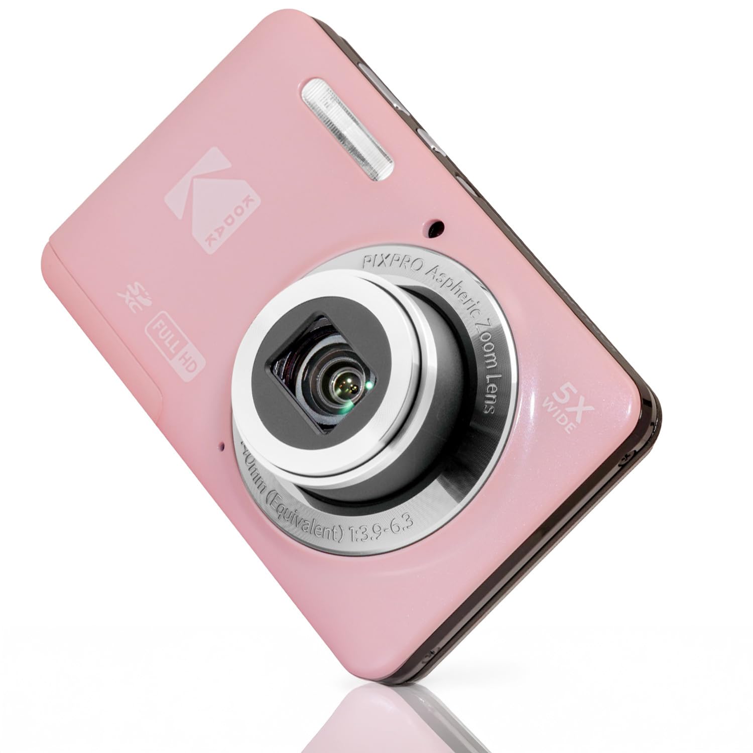Kodak PixPro Friendly Zoom FZ55 16MP 1080p Full HD Camera (Pastel Pink) | 5X Opt