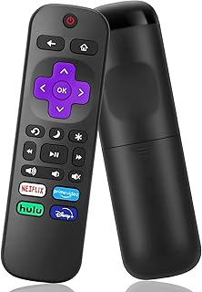 Replacement Remote Control for All Roku TV, Compatible with TCL TV/forHisense TV/Onn/Sharp/Element/Philips/Insignia/Jvc/RCA Smart Roku TVs(Not for Stick and Box), Purple