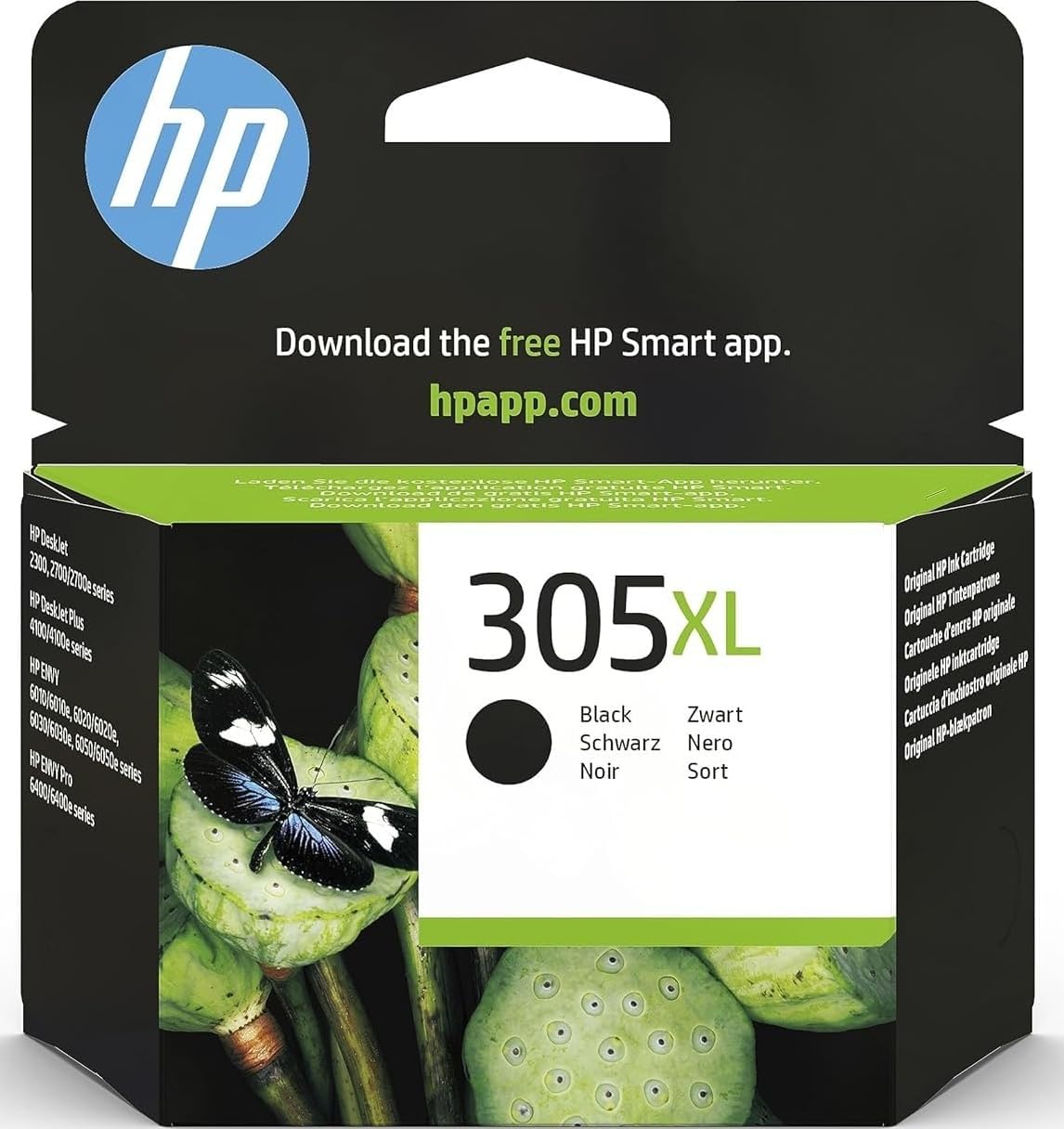 HP 305XL Black, Original Ink Cartridge, High Capacity | Compatible with HP DeskJ