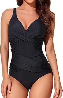 Smismivo Women's One Piece Swimsuit Tummy Control Push Up Swimsuit Women 1