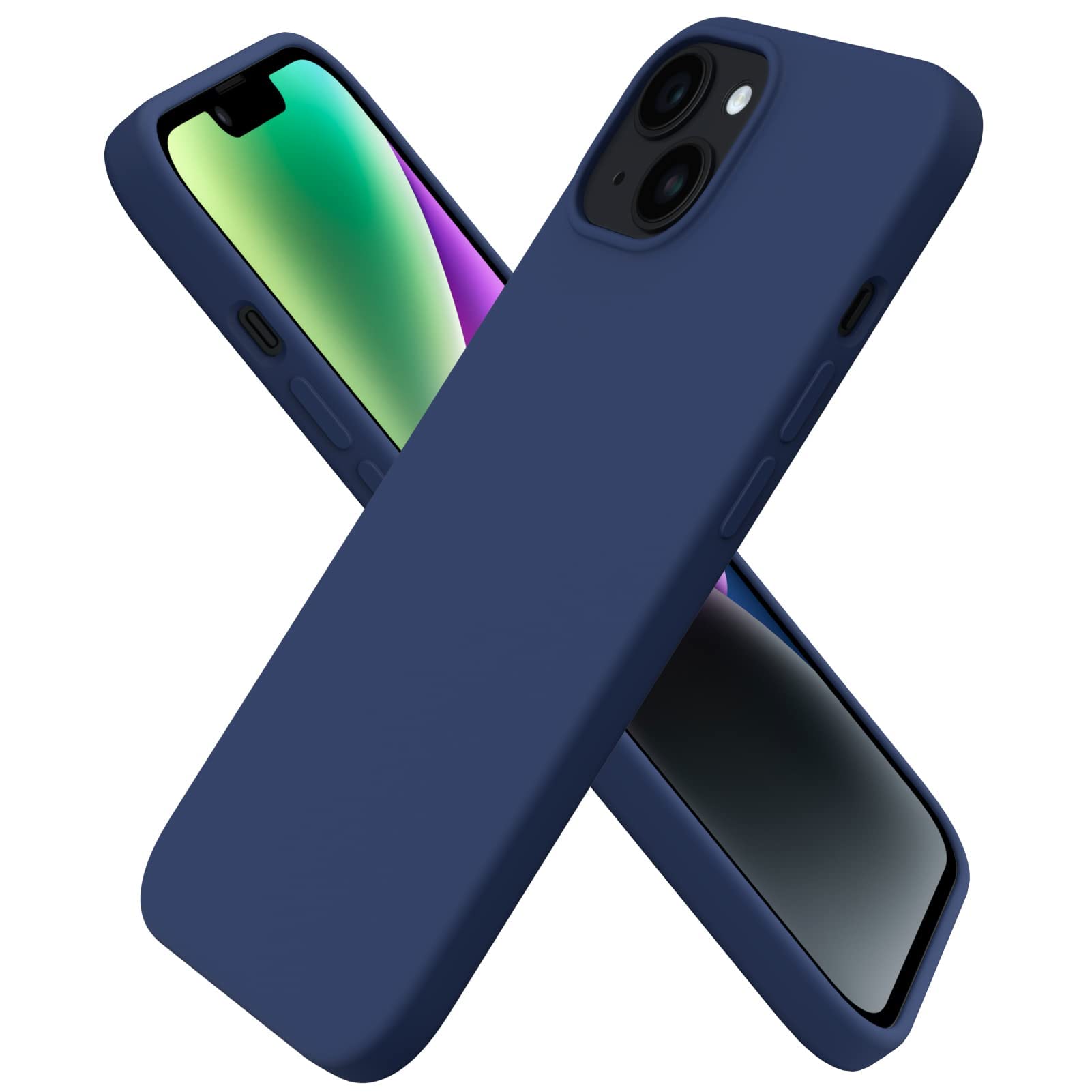 ORNARTO Silicone Case for iPhone 14 6.1 Inch - Navy Blue
