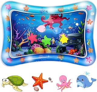 Aolso Tummy Time Mat, Inflatable Tummy Time Water Mat, Newborn Toys Play Mat Baby Playmat Sensory Toy, Baby Water Play Mat for Infants and Toddlers 3 Months and Above…