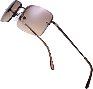 The Fresh Minimalist Small Rectangular Sunglasses Clear Eyewear Spring Hinge - Gift Box Package