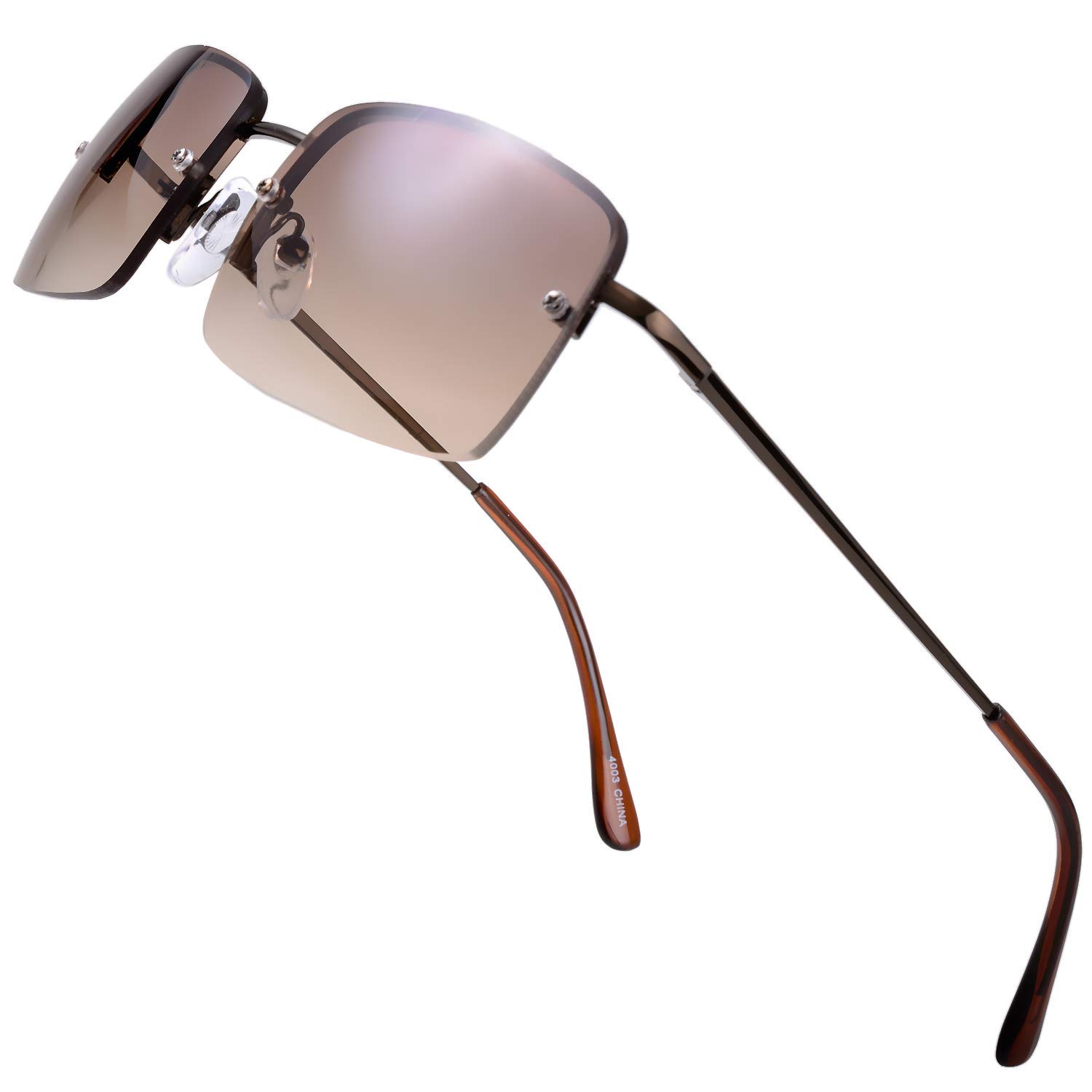 The Fresh Minimalist Small Rectangular Sunglasses Clear Eyewear Spring Hinge - G