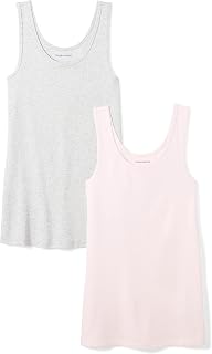 Amazon Essentials Women's Slim Tank Top, Pack of 2