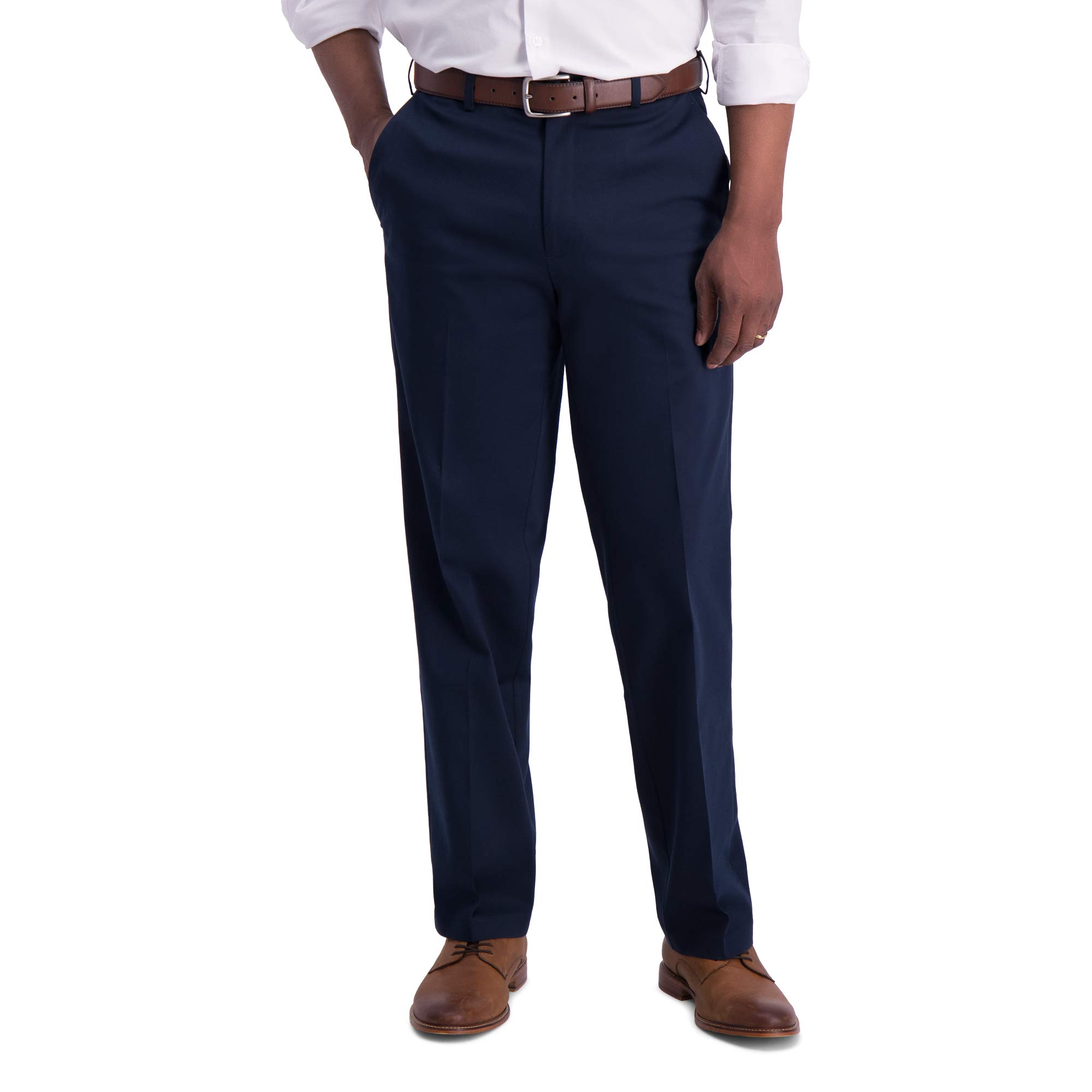 Haggar Men’s Classic Fit Iron Free Premium Khaki Casual Pant