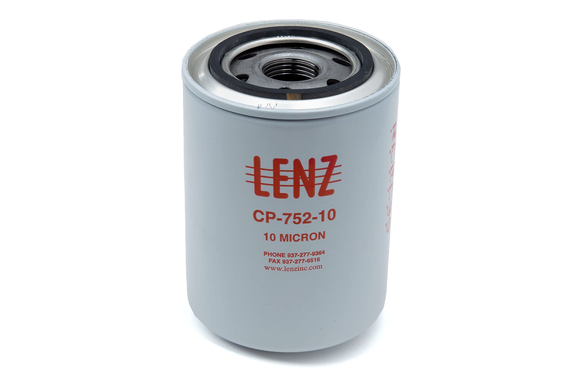 Lenz CP-752-10 Filter Element, 10 Micron, 20 GPM, 200 PSI, 1-12 UNF Threads | Sp