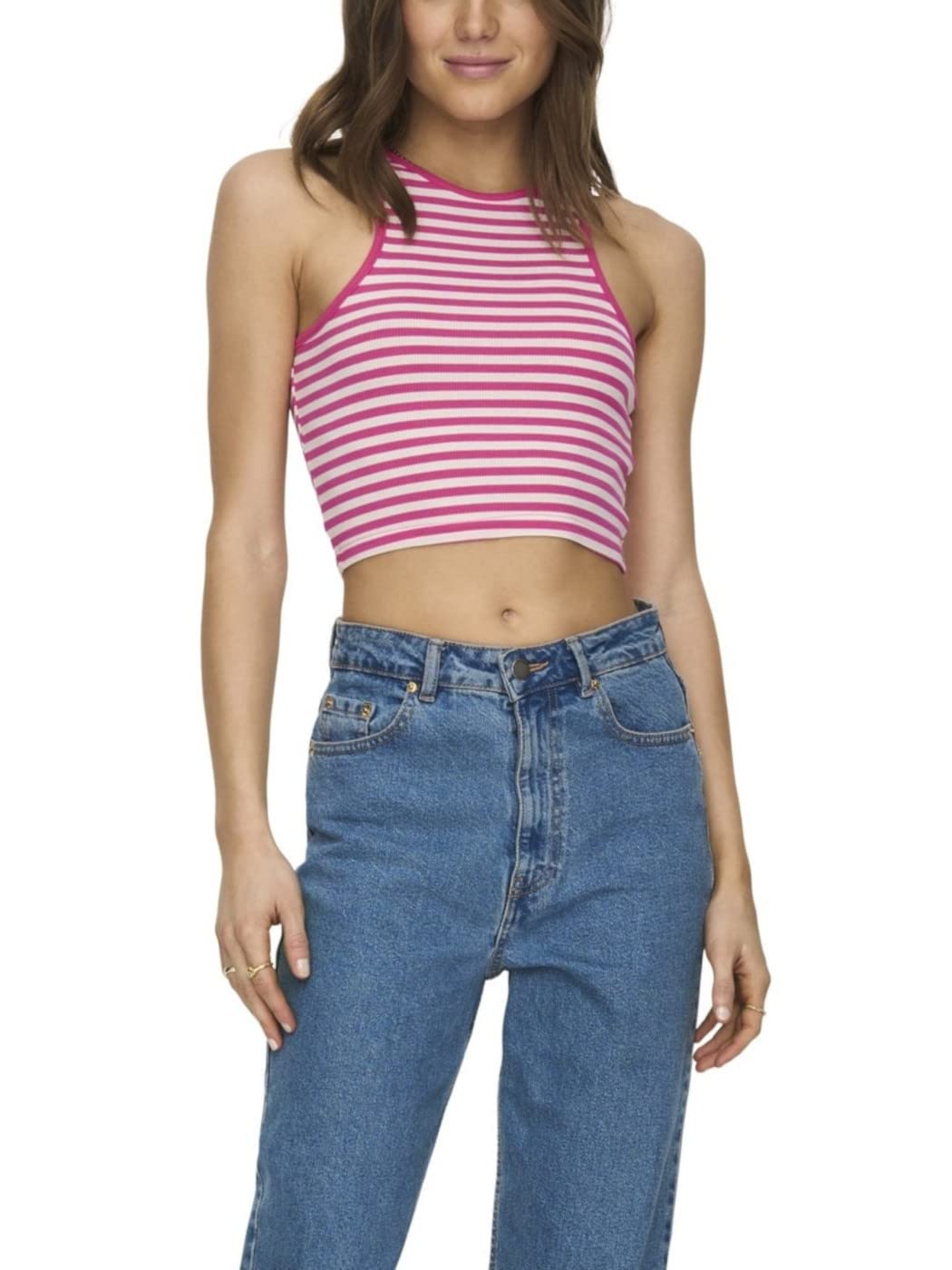 Only Onlbelia S/L Crop Top Box Jrs Women
