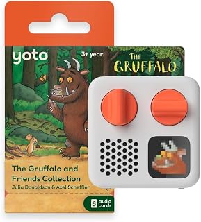 YOTO Mini (2024 Ed.) Kids Audio Player + The Gruffalo Pack, Ages 3+ | Mp3 player for kids with Gruffalo stories | screen-free travel toy | storytelling toy | music player | gift ages 3+