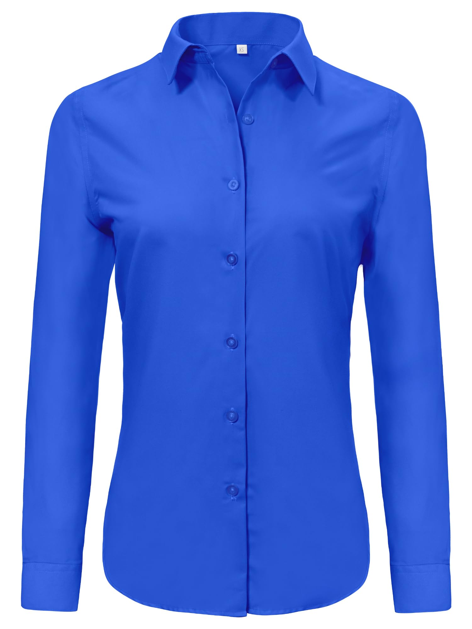 Ruisin Women's Soft Wrinkle Resistant Modal Short Sleeve Button Down Shirt