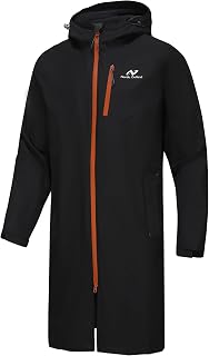 NORDIC OUTLAND Mens Waterproof Breathable Hooded Rain Jacket with Mesh Lining