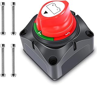 Nilight - 90015A Battery Switch 12-48V Waterproof Heavy Duty Battery Power Cut Master Switch Disconnect Isolator for Car Vehicle RV and Marine Boat (On/Off),2 Years Warranty
