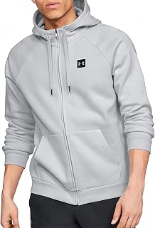 Under Armour Men's Ua Rival Cotton Fz Hoodie Sporty Sweat Jacket, Warm Hoodie with Full Zip (Pack of 1)