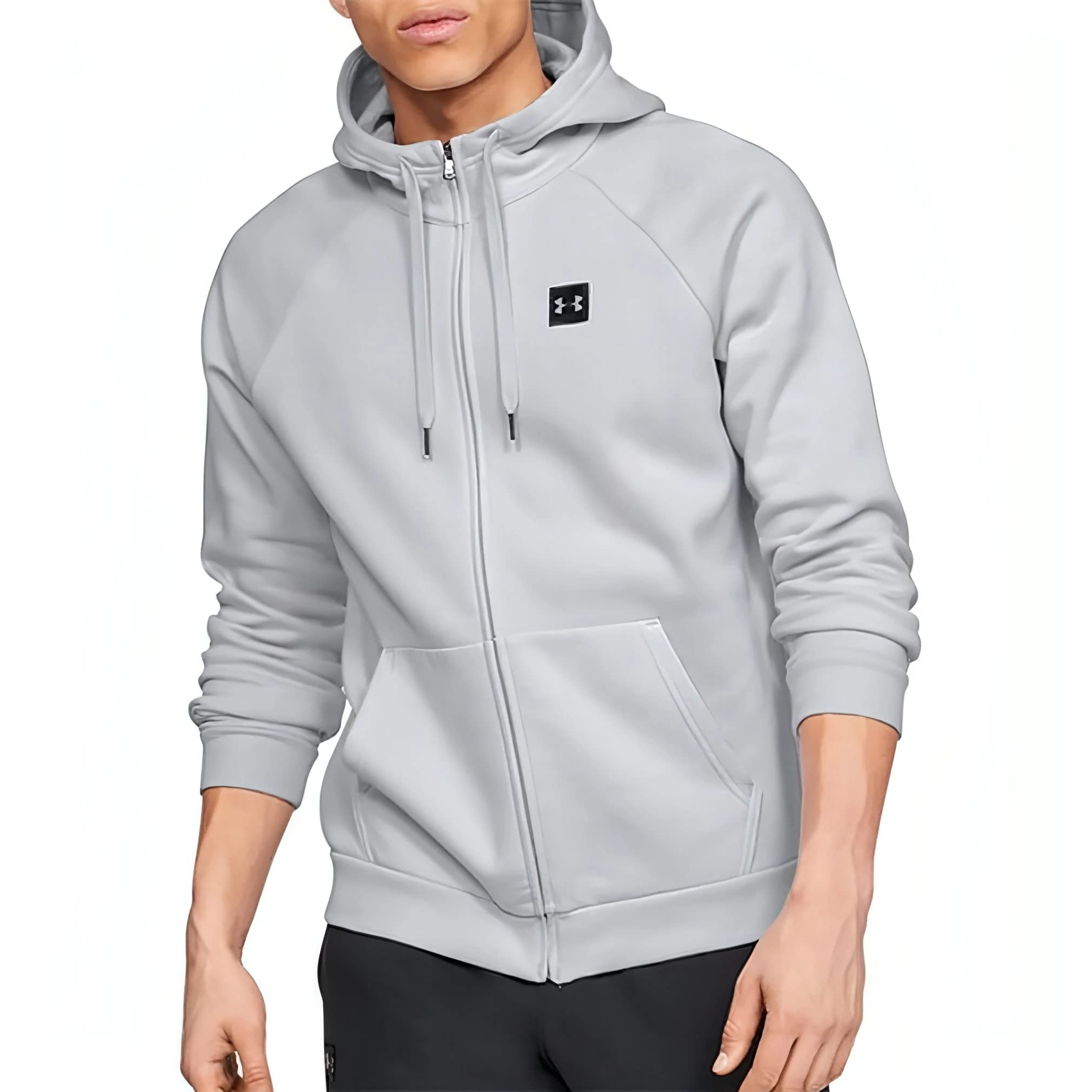 Under Armour Men's Ua Rival Cotton Fz Hoodie Sporty Sweat Jacket, Warm Hoodie wi