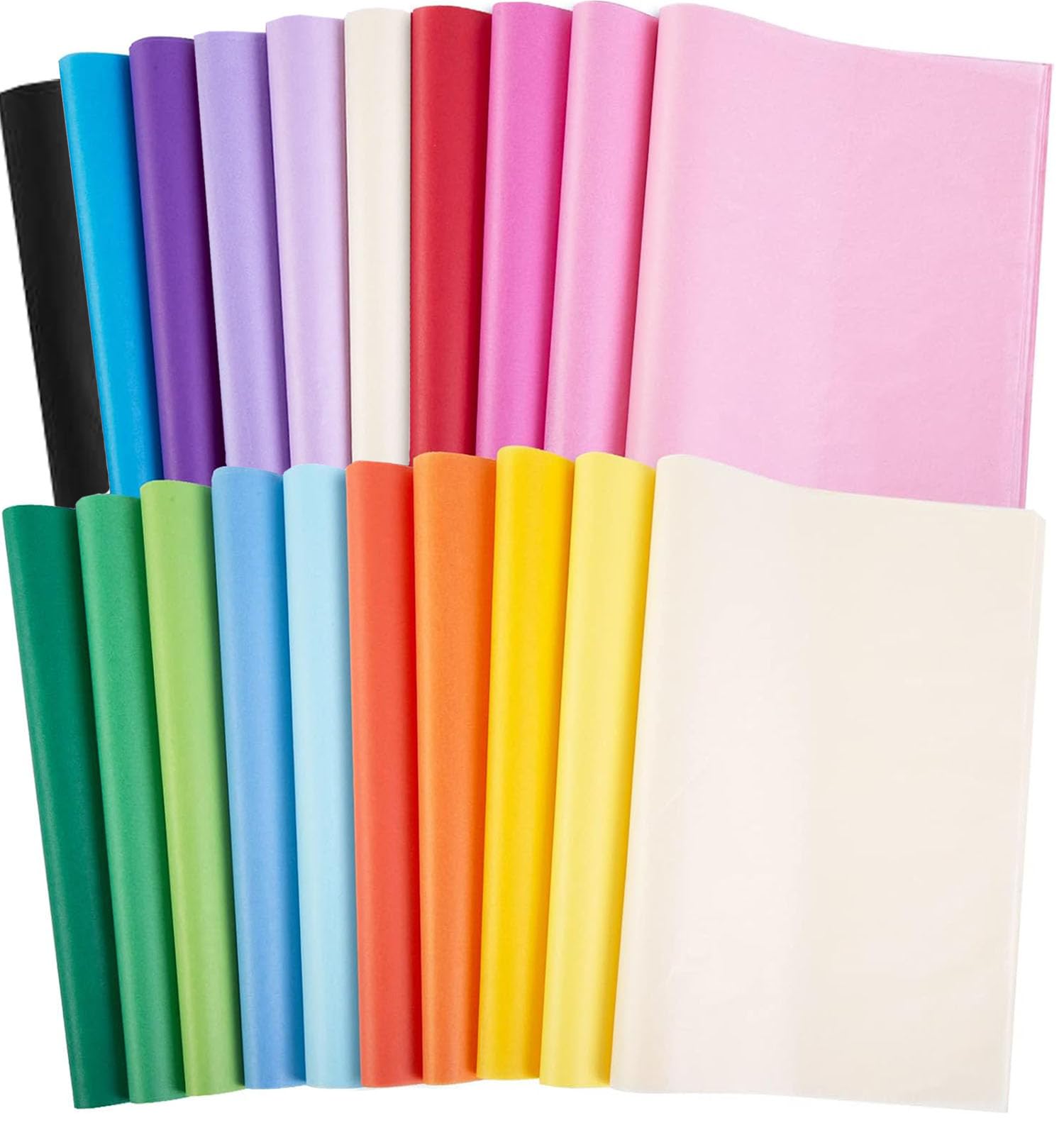 60 Coloured Tissue Paper for Wrapping Gifts,Cydaluya Tissue Papers with 20 Color
