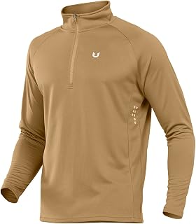 NORTHYARD Men's Quarter Zip Pullover Athletic Running Shirts Long Sleeve