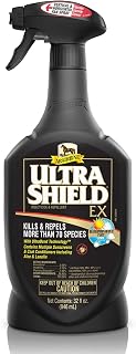 Absorbine UltraShield EX Insecticide & Repellent, 32 fl oz Sprayer | Use on Horses, Dogs & Premise, Kills & Repels 70+ Species Including Flies, Mosquitoes, Ticks, Fleas, Lice, Up to 17 Days