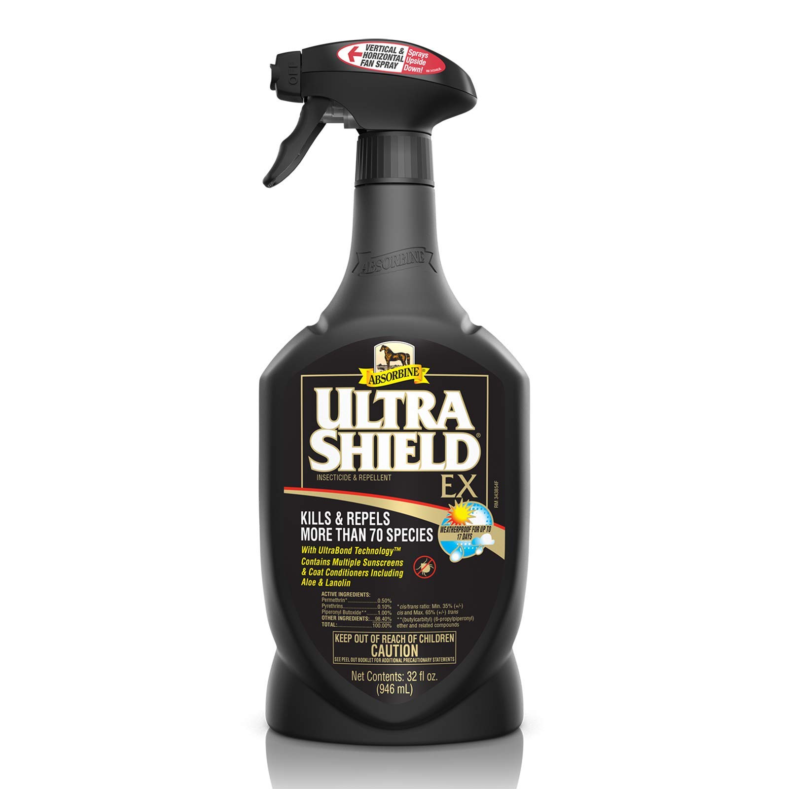Absorbine UltraShield EX Insecticide & Repellent, 32 fl oz Sprayer | Use on Hors