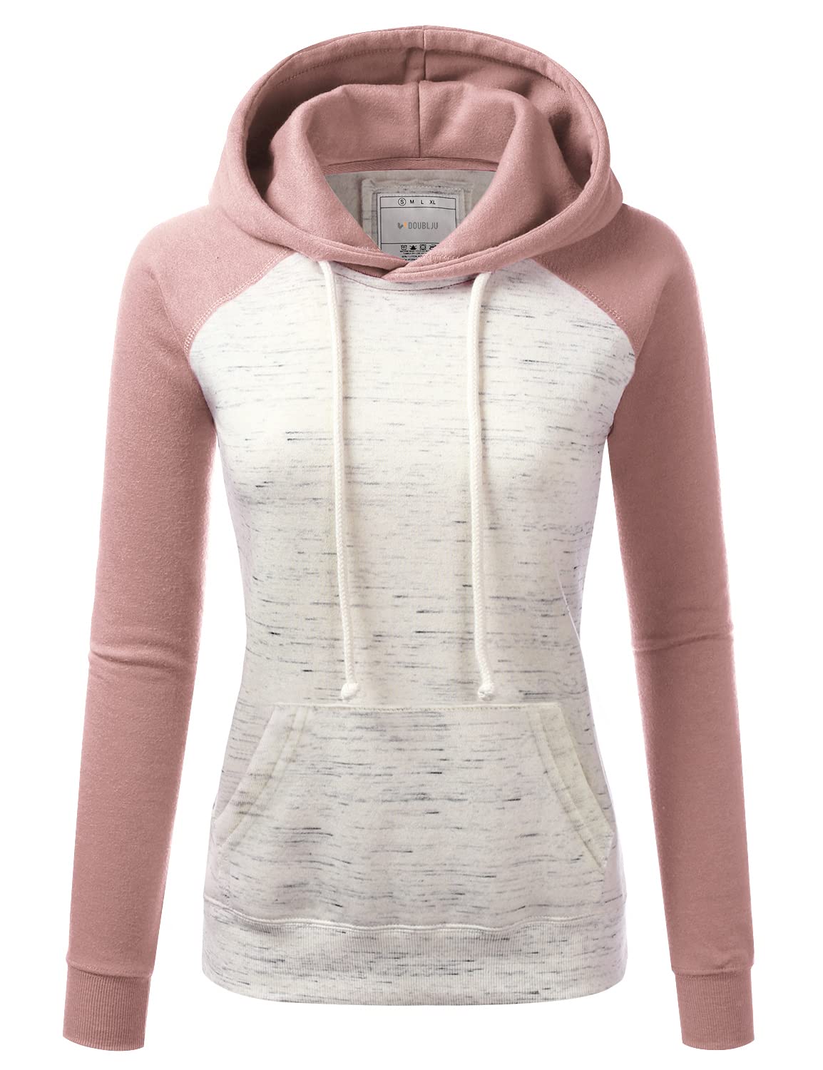 DOUBLJU Basic Lightweight Pullover Sweater Top Essential Comfy Casual Hoodie Swe