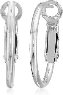 Amazon Essentials Sterling Silver or Gold plated Lightweight Paddle Back Hoop Earrings