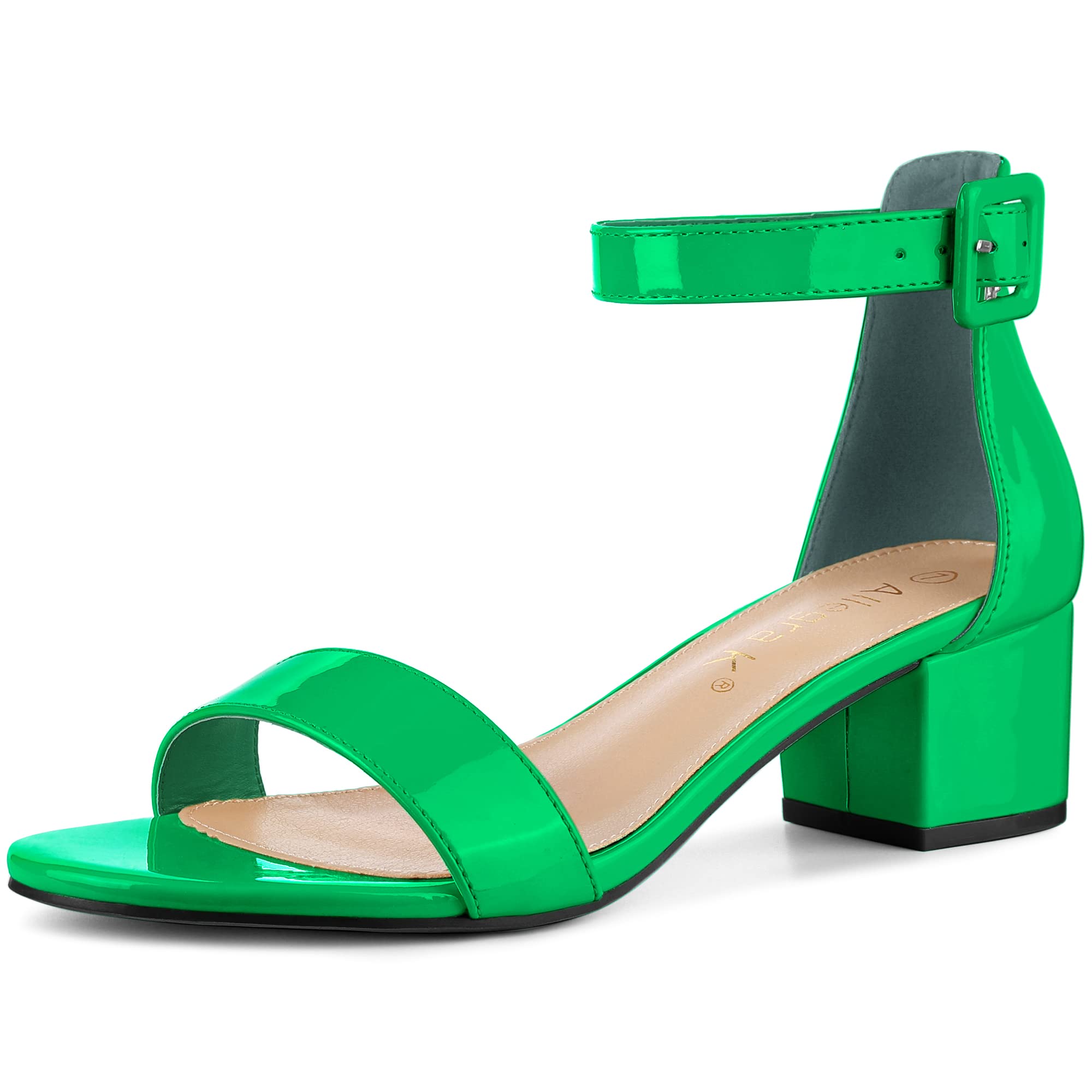 Allegra K Women's Ankle Strap Low Heel Sandals