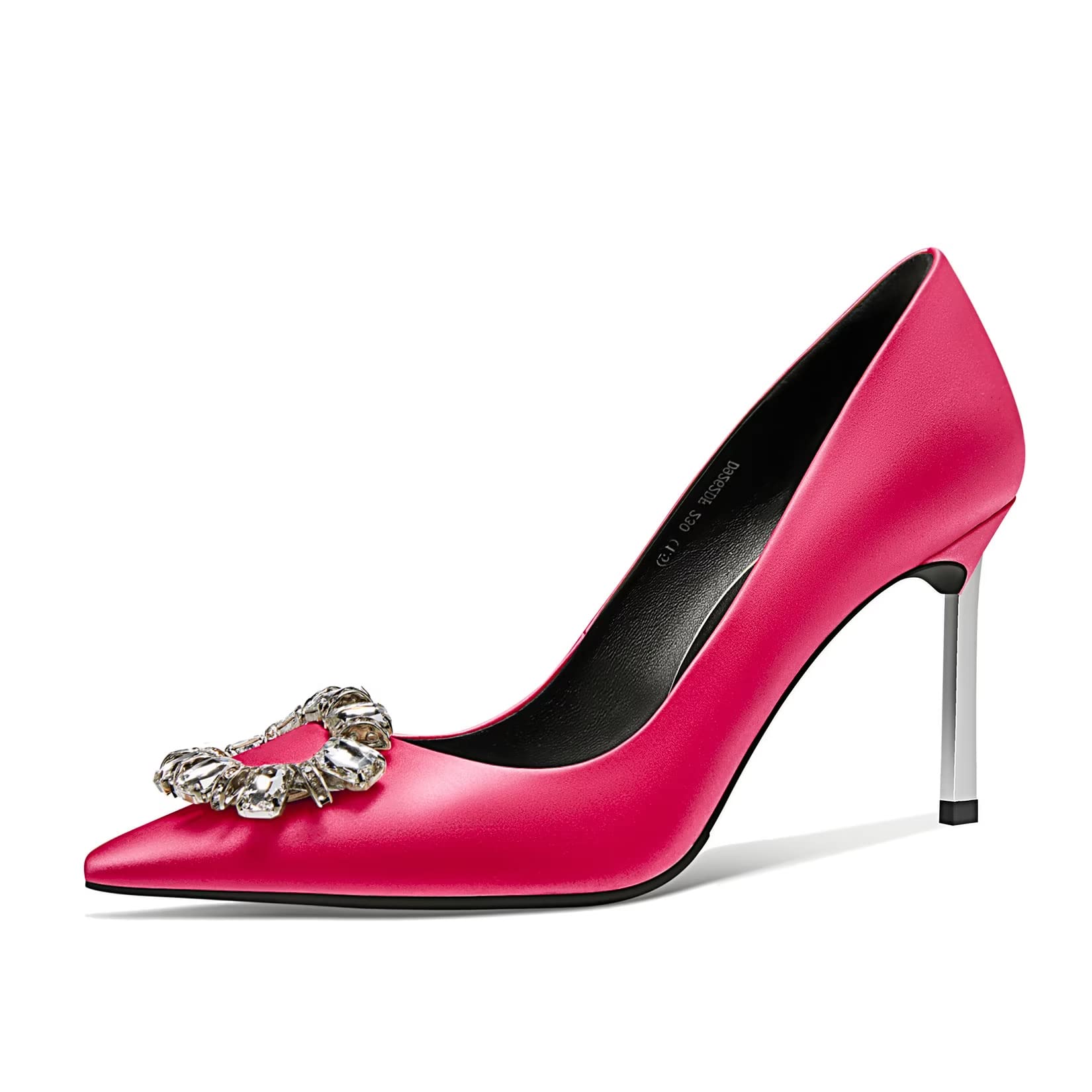 Castamere Women's Needle High Heel Pointed Toe Pumps Slip-on Diamond Crystal Wed