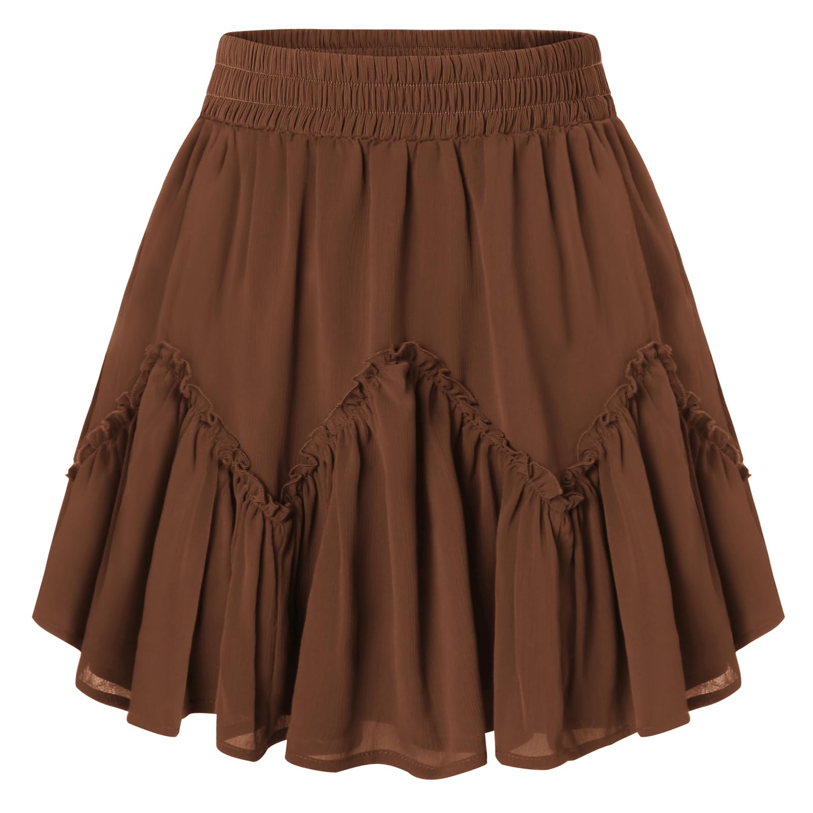 Scarlet Darkness Womens Ruffle Mini Skirt High Waist Mini Skirt Renaissance Pira