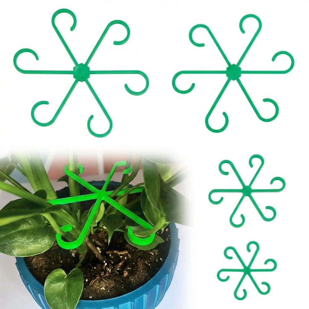 4 Pcs Climbing Plant Support Clips Durable Clear Plastic Adjustable for Indoor P