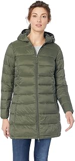 Amazon Essentials Women's Quilted Jacket with Hood, Lightweight and Waterproof (Available in Plus Sizes)