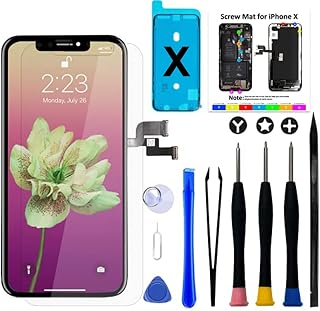 Brinonac iPhone X OLED Screen Replacement Kit - 5.8", 3D Touch Compatible - Includes Repair Tools and Protective Film