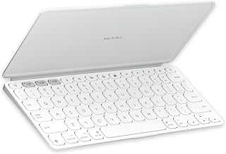 Logitech Keys-to-Go Bluetooth Keyboard for iPhone, iPad, Mac - Off-White | Built-in cover, compact Bluetooth connectivity, for iPad, iPhone, Mac, and Apple TV, easy device switching