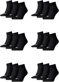 PUMA 3 Pairs of Quarter Socken Sneaker Size 35-49 Unisex for Women Men Shoes