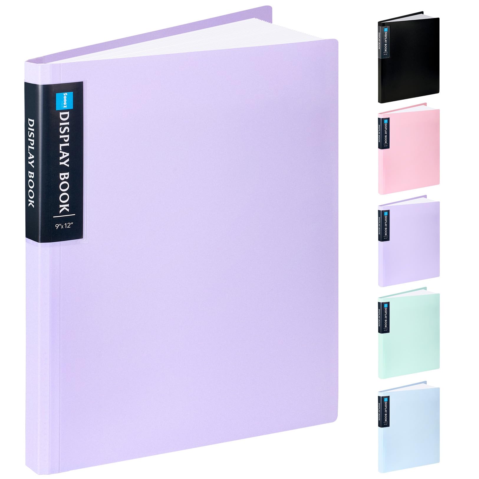 Sooez Art Portfolios 9"x12", 40 Pockets Large Portfolio Folder Display | 80 Page