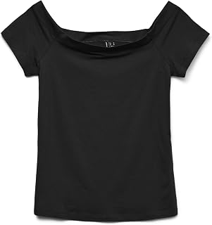 VERO MODA Women's Off Shoulder Short T-Shirt - Daily Fashion Top Essential