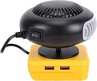 OPPWONG Cordless Heater 360 Degree Rotating Compact 18V 20V | ABS, Portable Heating, Desktop Vehicle Use, Camping, Workshop, 18V 20V Li Ion Battery Support