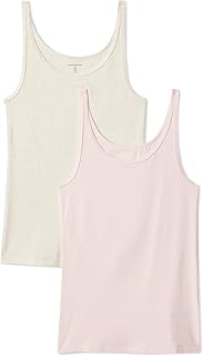 Amazon Essentials Women's Slim-Fit Thin Strap Tank Top, Pack of 2