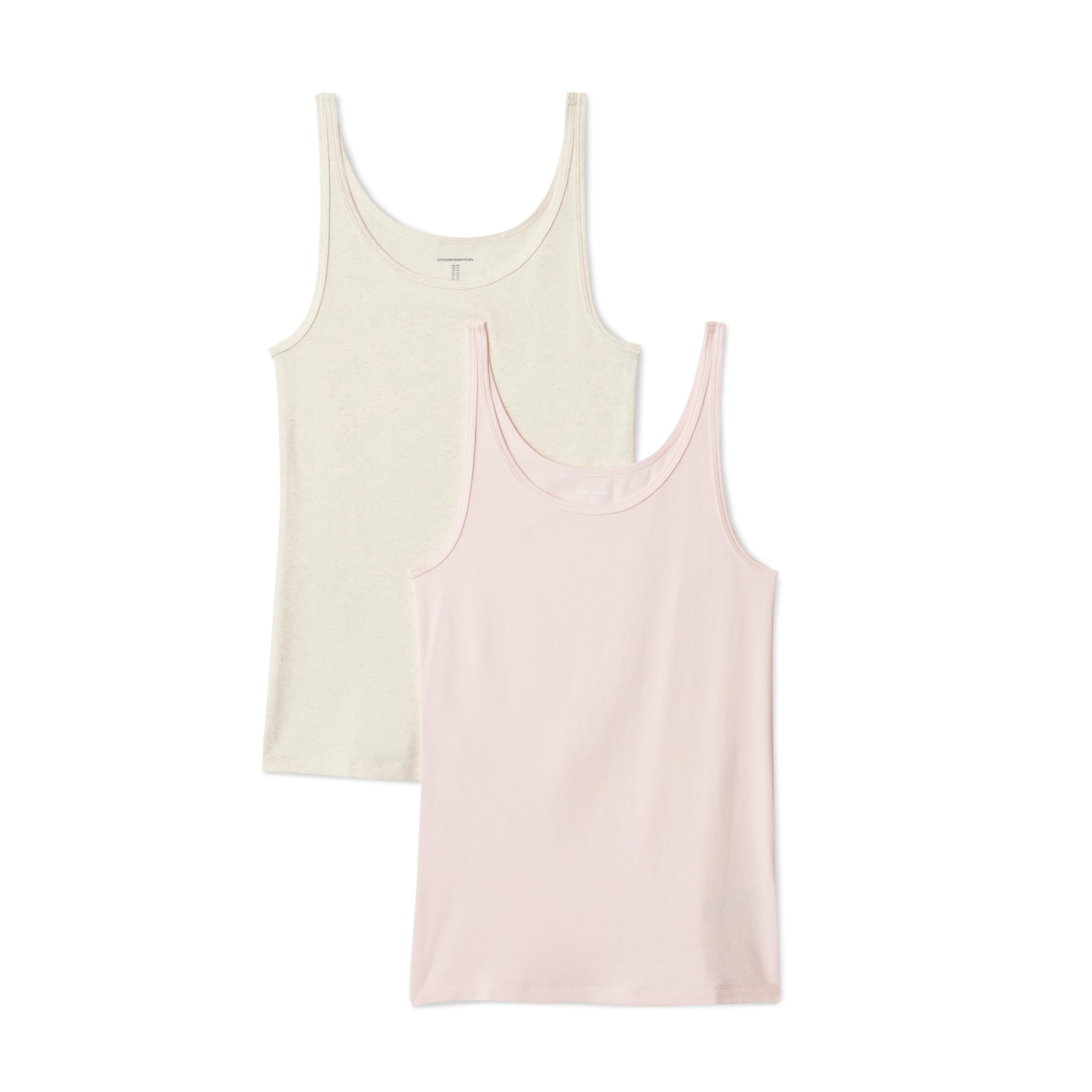 Amazon Essentials Women's Slim-Fit Thin Strap Tank Top, Pack of 2