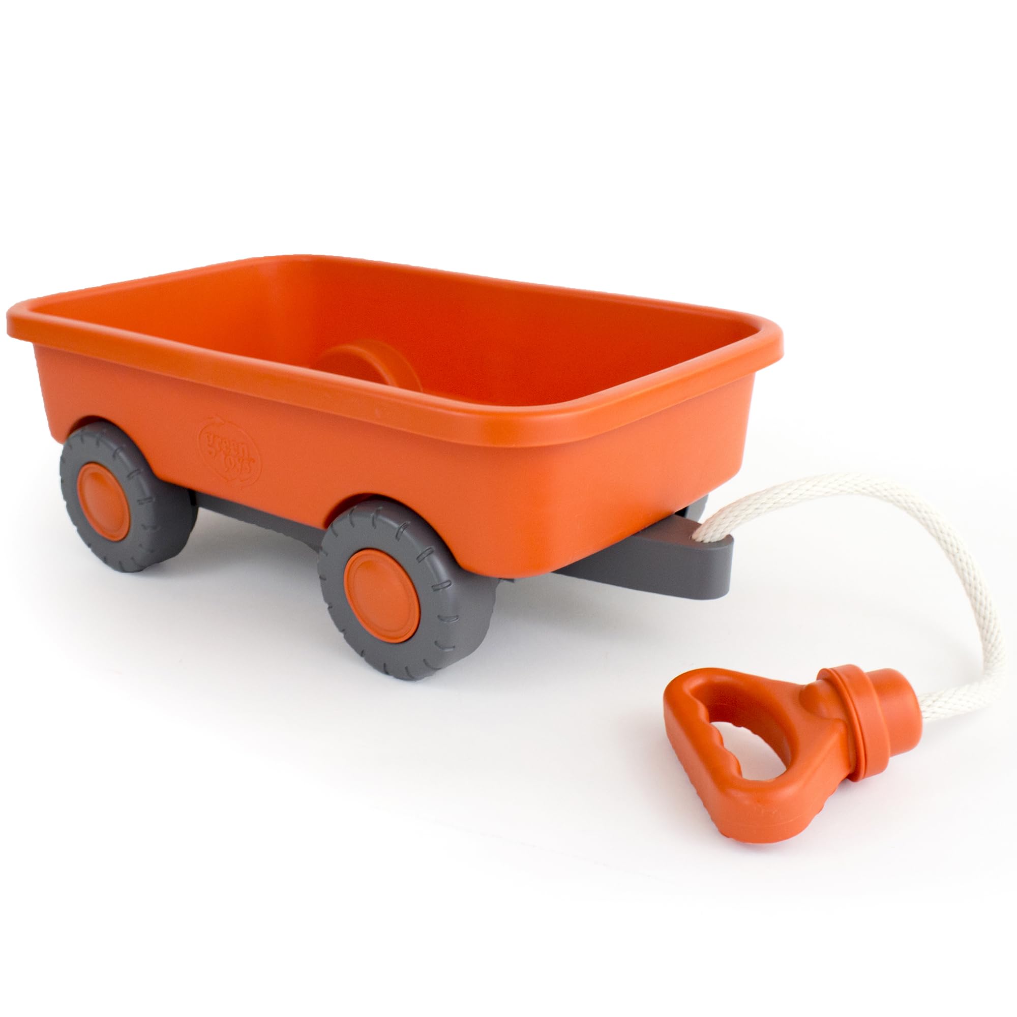 Green Toys Wagon, Orange CB - Pretend Play, Motor Skills, Kids Outdoor Toy Vehic