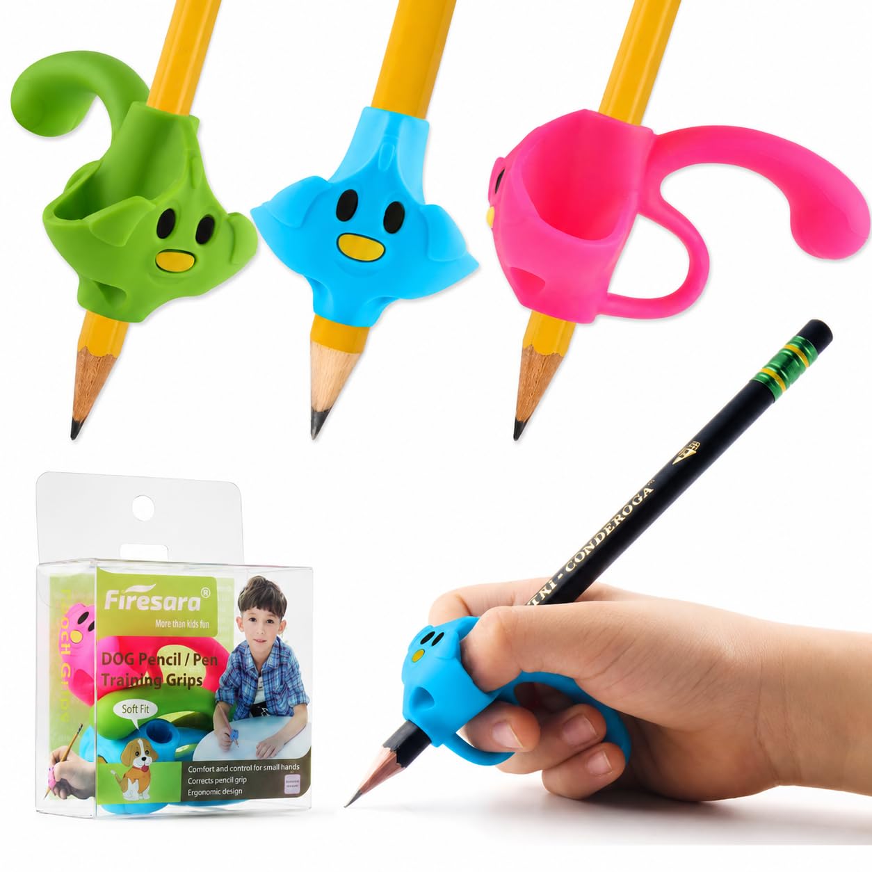 Training Grips For Pencil, Firesara Training Grips for Kids Handwriting Ergonomi