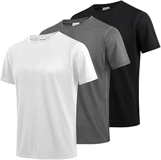 MEETWEE Sports Shirt Men's Running Shirt Short Sleeve Mesh Functional Shirt Breathable Quick-Drying Sports Gym Shirt Training Shirt for Men Summer