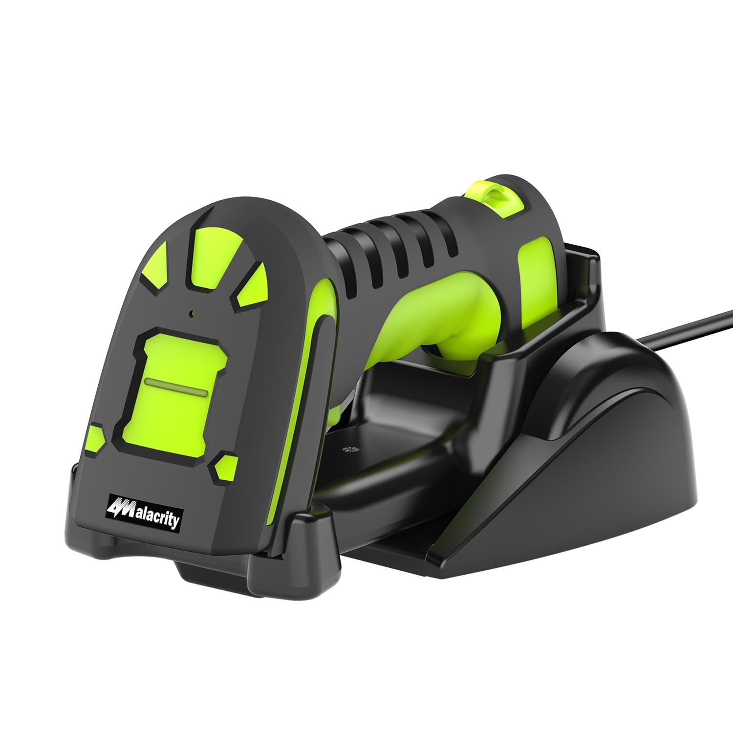 Alacrity Upgraded 2D Industrial Barcode Scanner with Wireless Charging Stand, 19