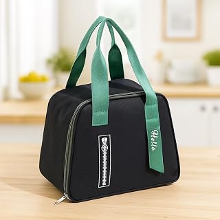 Lunch Bag Lunch Box for Men Women Large Capacity Insulated Lunch Bag for Adults Leak Proof Reusable Lunch Tote Bag for Work Office Travel Picnic (Black)