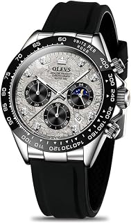 OLEVS Mens Automatic Automatic Mechanical Luxury Stainless Steel Multi Calendar Waterproof Luminous Watch