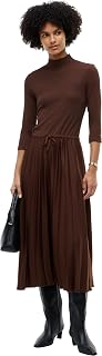Tommy Hilfiger Donna Abito Slim Rib Mix Midi