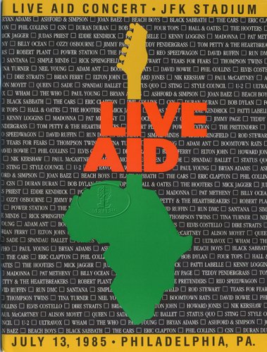 Live Aid 1985 Concert Program Book Madonna Bob Dylan Jimmy Page Duran Duran Prog