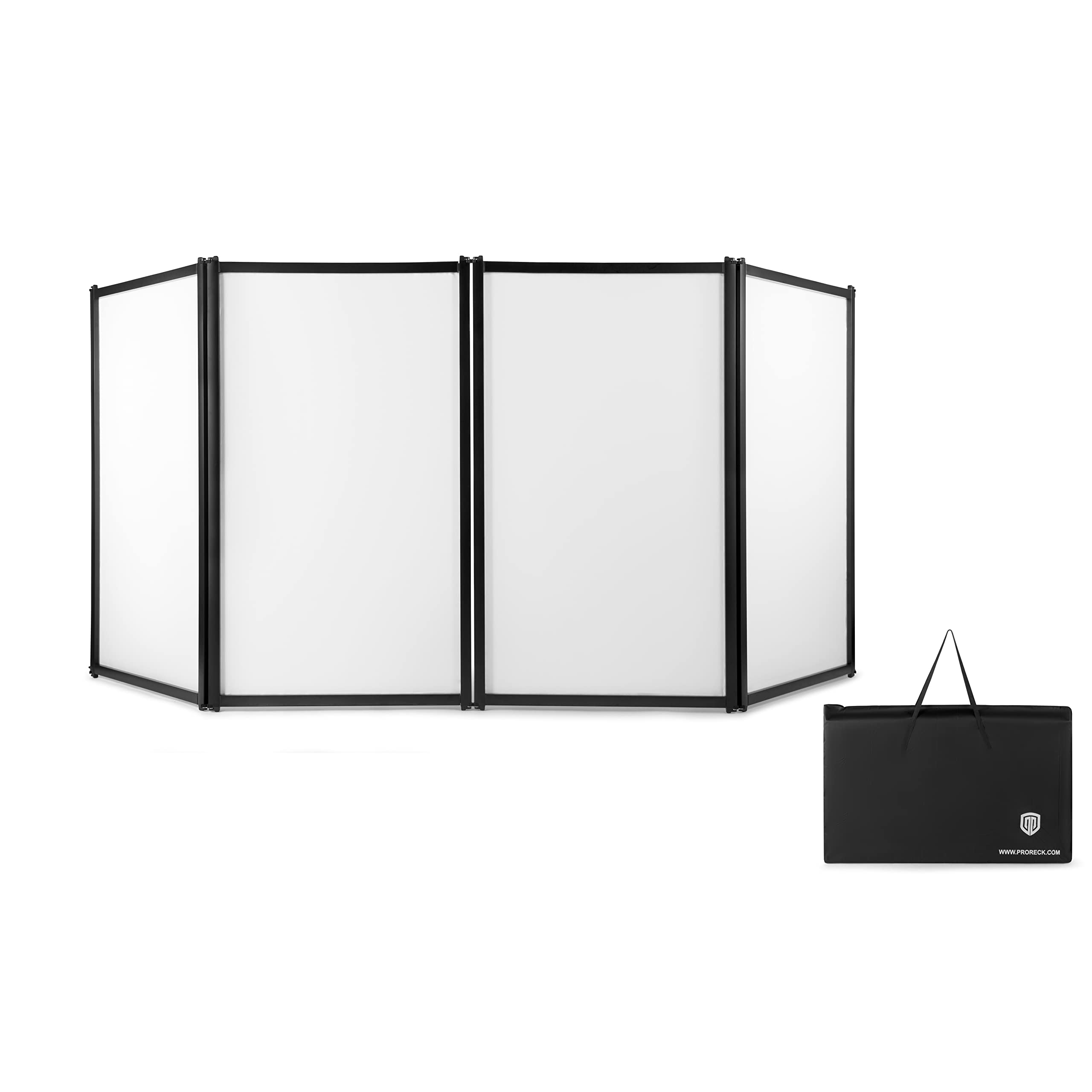 PRORECK DJ Foldable Facade Portable Event Booth Panels 4 Detachable Black Metal 