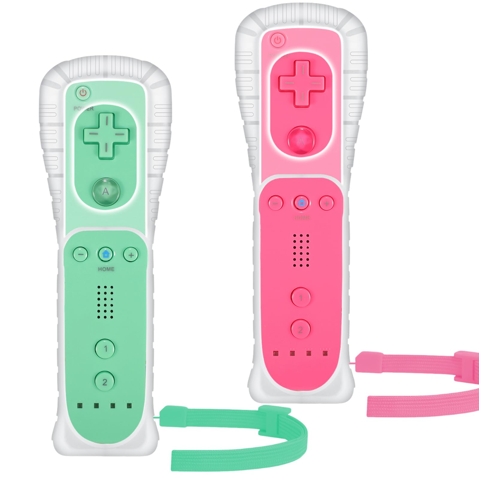 Yosikr Remote Controller for Wii/Wii U, with Silicone Case and Wrist Strap (2 Pa