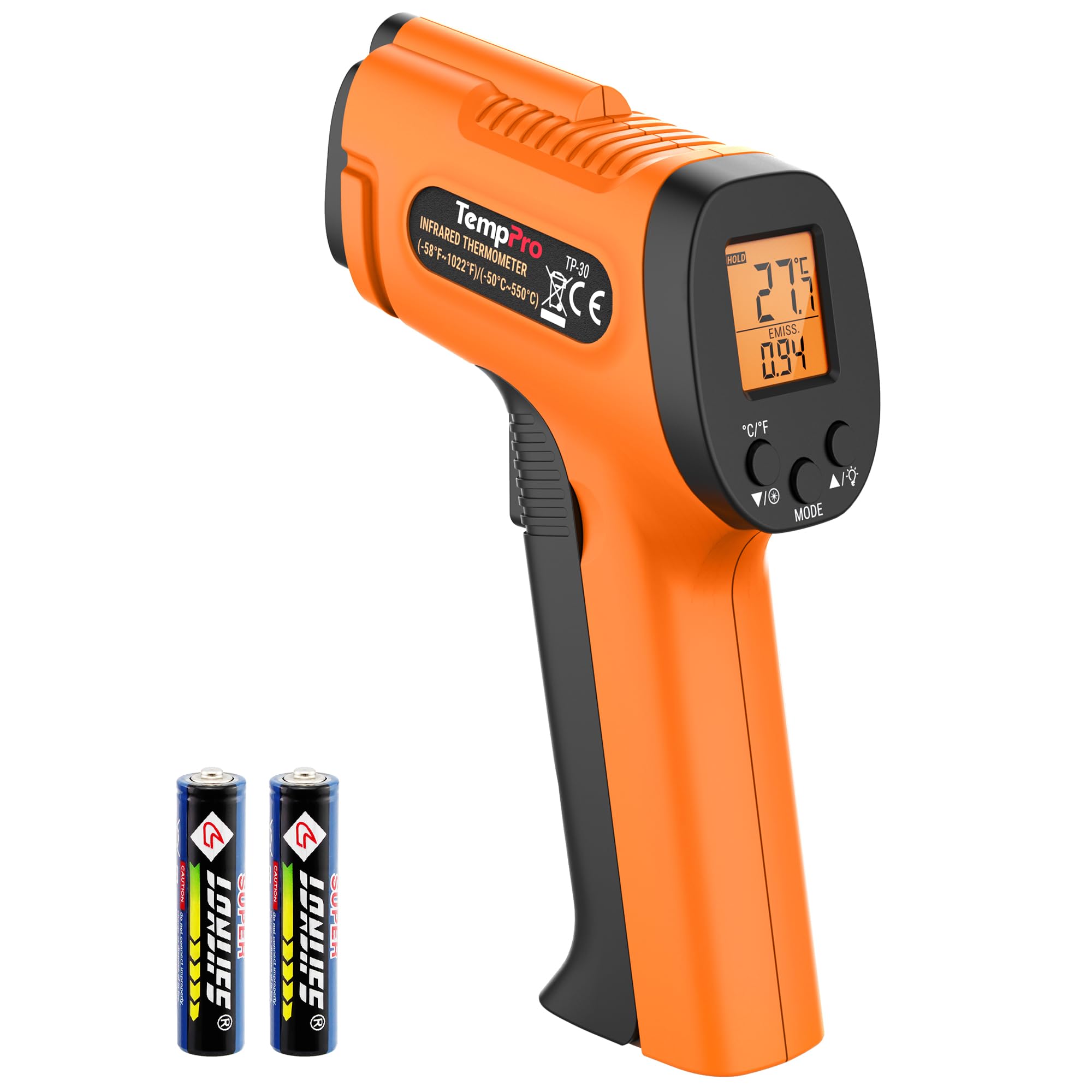 ThermoPro TP30 Infrared Thermometer Gun, Laser Thermometer for Cooking, Pizza Ov