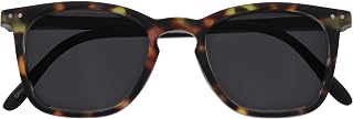 OPULIZE Bex Large Mens Designer Style Matt Brown Tortoiseshell Black Arms Sun Readers UV400 S64-2 +0.00
