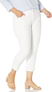 Democracy womens Plus Size Ab Solution Crop Jeans, Optic White, 16 US